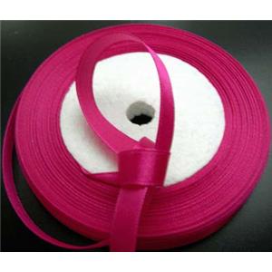 Satin Ribbon, hot-pink, 7mm wide, 22m per roll