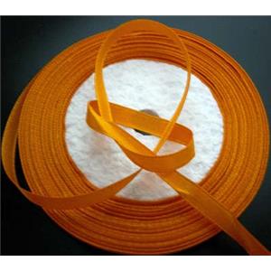 Satin Ribbon, orange, 7mm wide,22m per roll