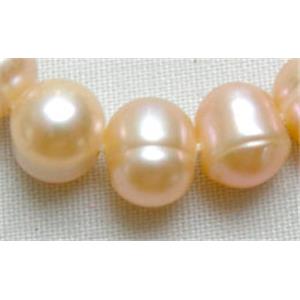 15.5 inches string of freshwater pearl beads, pink, potato, 5-6mm dia, 72 beads per strand