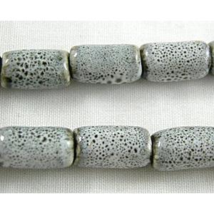 Oriental Porcelain Round Tube Beads, 6x11mm,35pcs per st