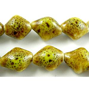 Oriental Porcelain Beads, 11x11x7mm,30pcs per st