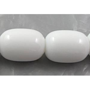 White Porcelain Beads, 12x16mm, approx 24pcs per st