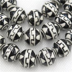 round Oriental Porcelain beads, approx 16mm dia