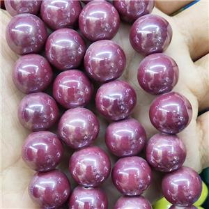 Red Porcelain Beads Smooth Round, approx 14mm, 27pcs per st