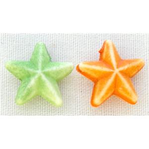 colorful Plastic Beads, mixed, star, 10mm diameter, about 2981 pcs.