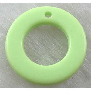 Resin Circle Pendant Olive, 18mm dia, approx 2200pcs