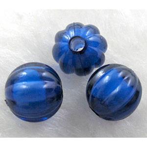 Round Acrylic Bead,Transparent, Deep blue, 10mm dia, approx 2000pcs