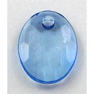 Acrylic Bead,Transparent, Blue, 12x16mm,3mm thick, approx 2600pcs