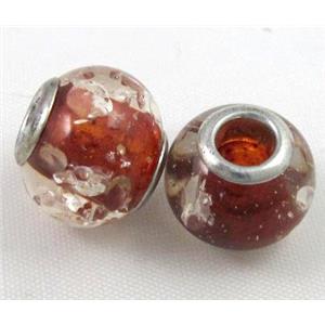 Amber Beads, NR, rondelle, red, approx 14.5mm dia, 5mm hole
