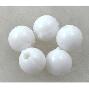 Plastic round Beads, White, 6mm dia, approx 9000pcs