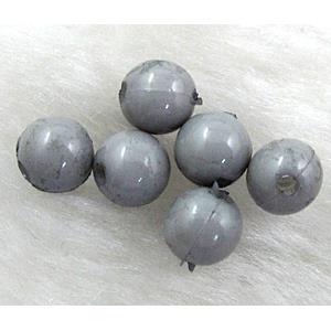 Plastic round Beads, Gray, 8mm dia, approx 7200pcs