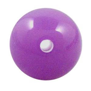 round plastic bead, jelly, purple, 18mm dia