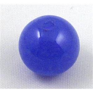 Jelly round resin bead, blue, 16mm dia, approx 200pcs
