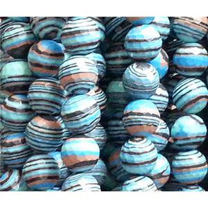 resin & stone beads, faceted round, tuquoise blue, 6mm dia, approx 62pcs per st