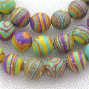 Synthetic Malachite beads, round, multicolor, approx 4mm dia