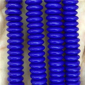 royalblue Resin disc beads, approx 2x6mm