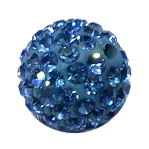 fimo beads with middle east rhinestone, blue, 6mm dia