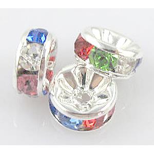 rondelle colorful mid-east Rhinestone Beads, 8mm dia