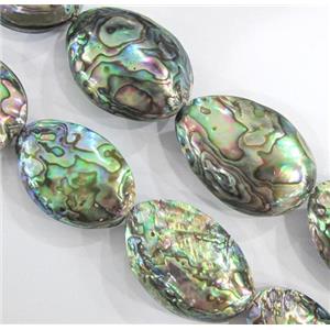 Paua Abalone Shell Beads Oval Multicolor, approx 35-60mm