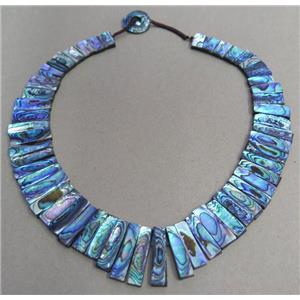 Paua Abalone shell necklace, approx 15-35mm
