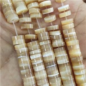 natural Shell Heishi Beads, approx 2x10mm