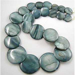 17 inches of freshwater shell necklace, grey, big bead:30mm dia,small bead:5.8mm dia,17 inch length