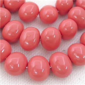 red Pearlized Shell potato Beads, approx 12-16mm