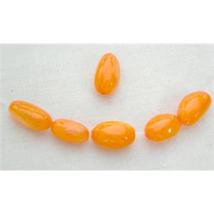 freshwater shell beads, rice-shape, orange, 4.5x10mm,37pcs per st