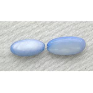 freshwater shell beads, rice-shape, blue, 4.5x10mm,37pcs per st