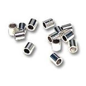 silver plated jewelry findings Crimp Tube Beads, 3mm