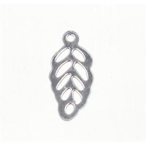 stainless steel Leaf pendant, approx 6-10mm