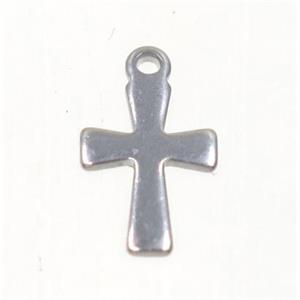 stainless steel cross pendant, approx 7x12mm