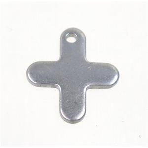 stainless steel cross pendant, approx 10x12mm