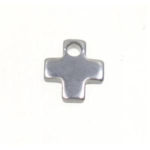 stainless steel cross pendant, approx 5x6mm