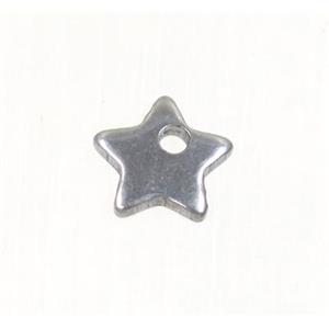 stainless steel star pendant, approx 6mm dia