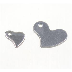 stainless steel heart pendant, approx 5-6mm