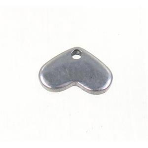 stainless steel heart pendant, approx 5-7.5mm