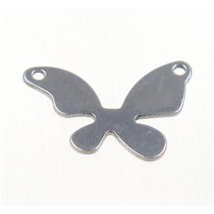 stainless steel butterfly pendant with 2loops, approx 12-18mm