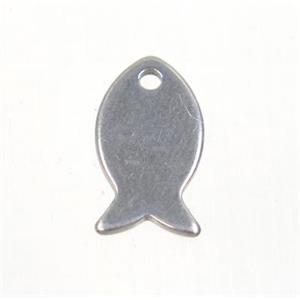 stainless steel fish pendant, approx 7.5-13.5mm