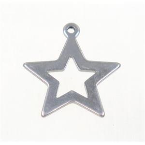 stainless steel star pendant, approx 20mm dia