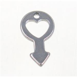 stainless steel Male Signs pendant, approx 10-18mm