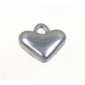 stainless steel heart pendant, approx 8-12mm