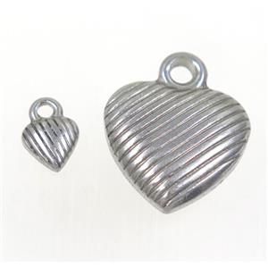 stainless steel heart heart pendant, approx 7mm