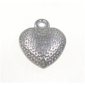 stainless steel heart pendant, approx 12mm dia