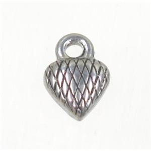 stainless steel heart pendant, approx 7mm