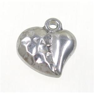 stainless steel heart pendant, approx 13mm