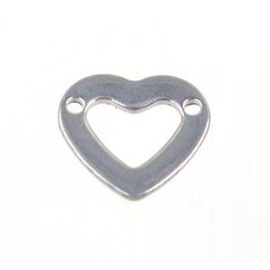 stainless steel heart connector, approx 10-11mm