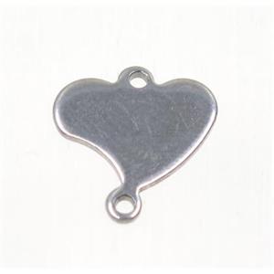 stainless steel heart connector, approx 9-11mm