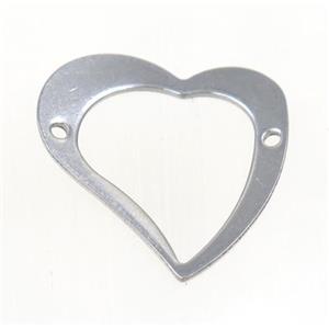 stainless steel heart connector, approx 28-30mm
