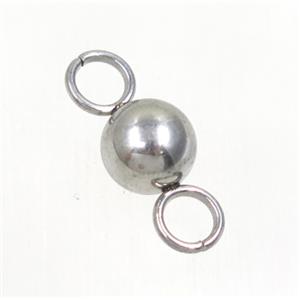 stainless steel round ball connector, approx 8mm dia